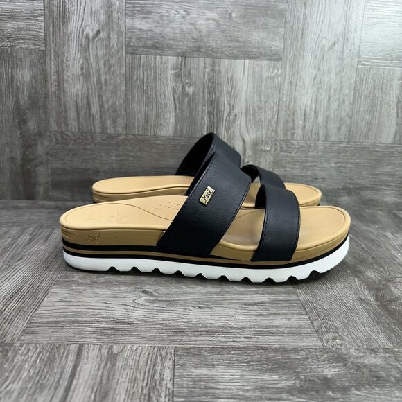 REEF Horizon Hi Women's size 10 Black Sandals - Picture 1 of 7